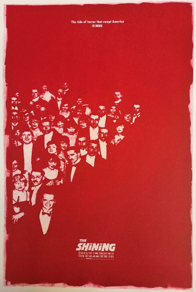 Foto alternative movie poster del film Shining (Blood Variant) regia di Stanley Kubrick | Adam Juresko Soggettiva Gallery Milano