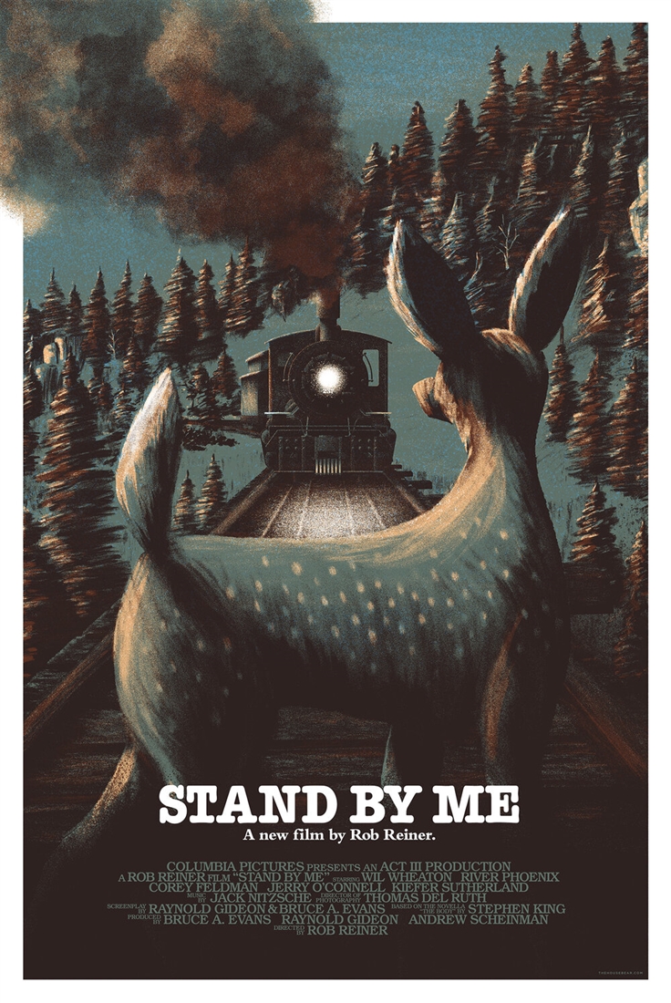 Foto alternative movie poster Stand by me (Train) | Housebear| Stephen King | Rob Reiner | Soggettiva Gallery Milano