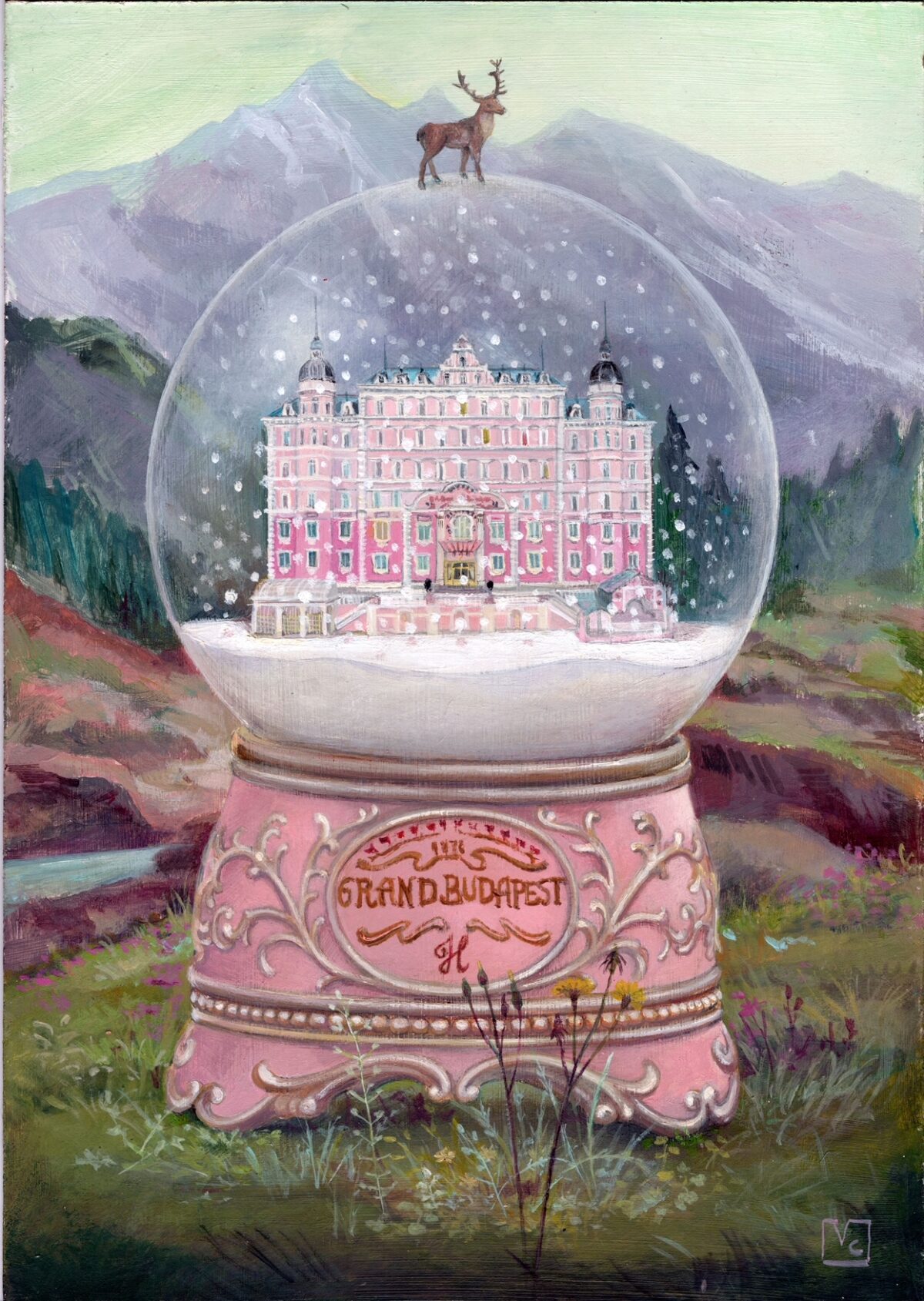 Photo alternative movie poster Grand Budapest Hotel (boule de niege) regia di yes Andrson | Veronica Chessa | Soggettiva Gallery