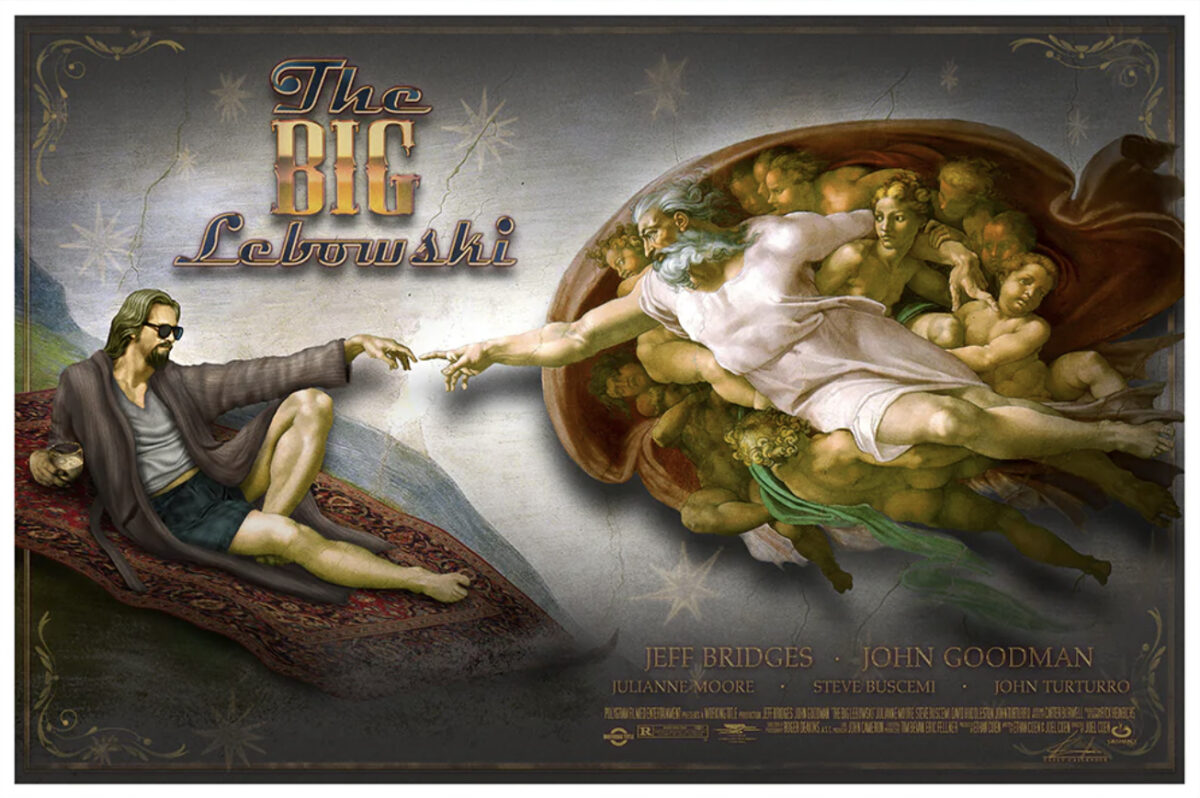 Foto alternative movie poster del film Il grande Lebowski (Michelangelo) | Callender | Coen | Soggettiva Gallery Milano