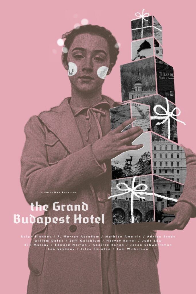 Photo alternative movie poster Grand Budapest Hotel (pink) regia di yes Andrson | Adam Juresko | Soggettiva Gallery